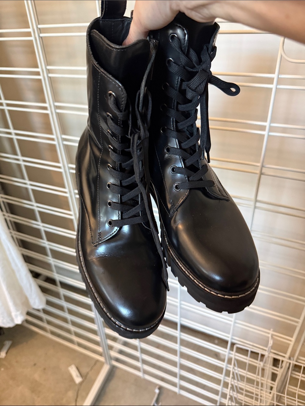 Thursday Boot Company Women's Black Leather Combat Boots